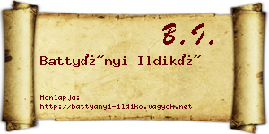 Battyányi Ildikó névjegykártya